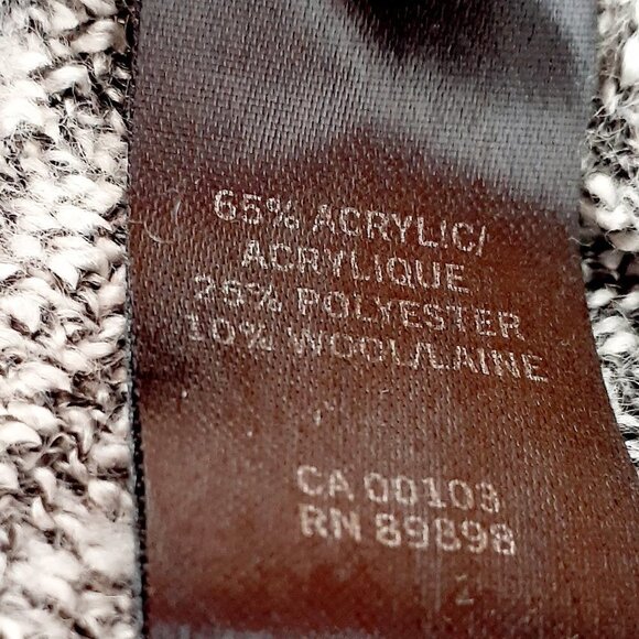 Women's PARKHURST Gray Variegated Cardigan Sweater; Loose Weave; Size S/M - Picture 5 of 6